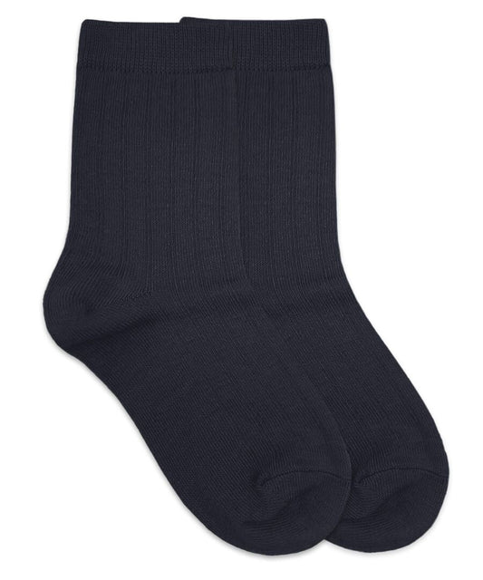 Cotton Rib Crew Socks in Navy  - Doodlebug's Children's Boutique