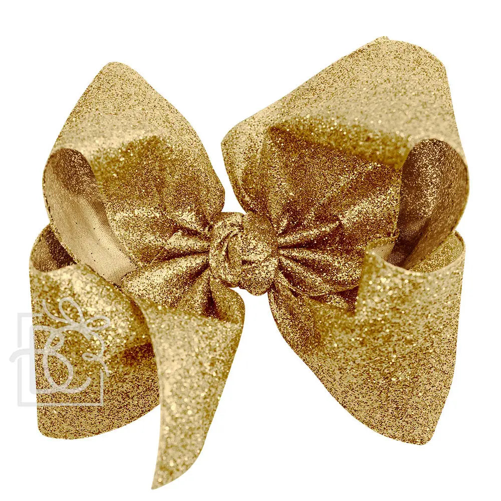 Huge Glitter Bow in Gold  - Doodlebug's Children's Boutique
