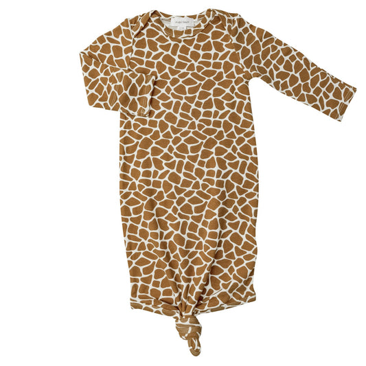 Knotted Gown in Giraffe  - Doodlebug's Children's Boutique