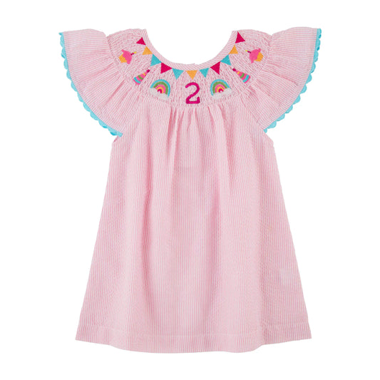 Smocked 2nd Birthday Dress  - Doodlebug's Children's Boutique