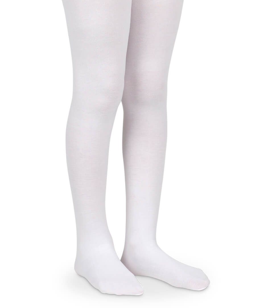 Smooth Toe Organic Cotton Tights in White  - Doodlebug's Children's Boutique