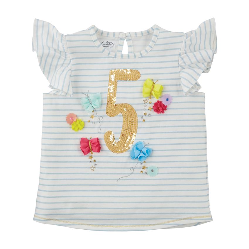 Five Birthday Shirt  - Doodlebug's Children's Boutique