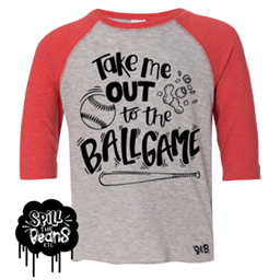 Take Me Out to the Ballgame Raglan  - Doodlebug's Children's Boutique