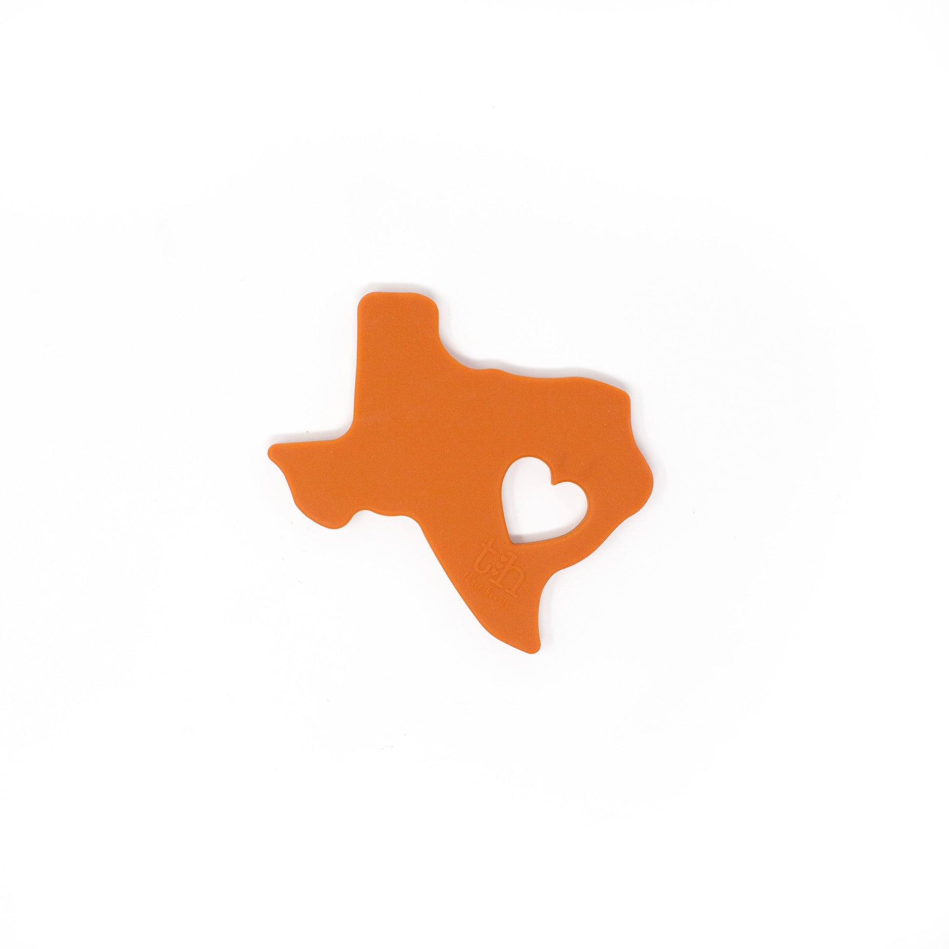 Texas Silicone Teether in Burnt Orange  - Doodlebug's Children's Boutique