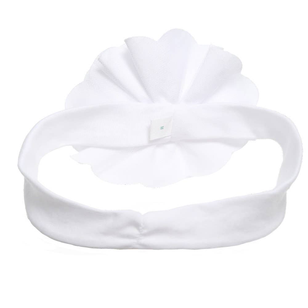 Lilly Pad Headband in White  - Doodlebug's Children's Boutique