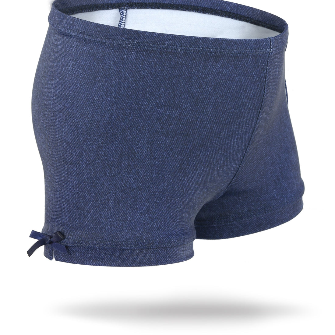 Denim Blue Spandex Shorts  - Doodlebug's Children's Boutique