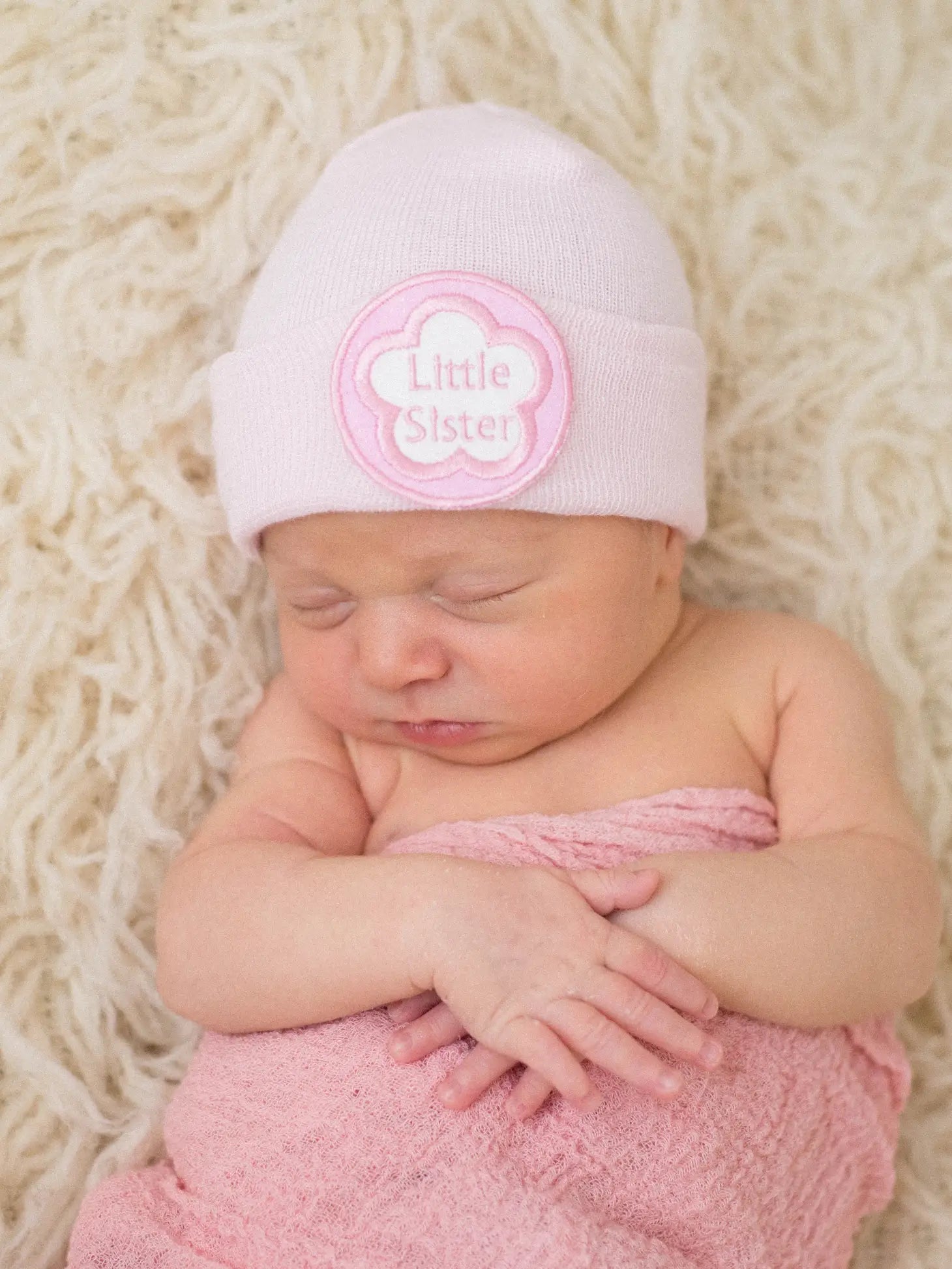 Little Sister Newborn Hospital Hat  - Doodlebug's Children's Boutique