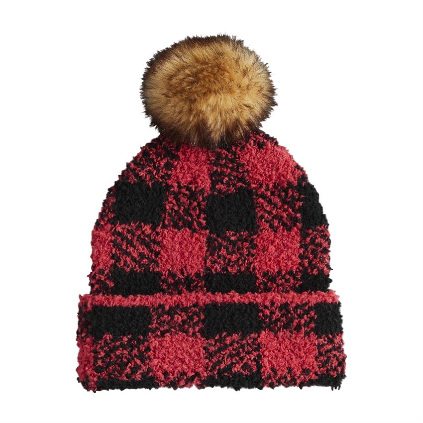 Chenille Red Buffalo Check Hat  - Doodlebug's Children's Boutique