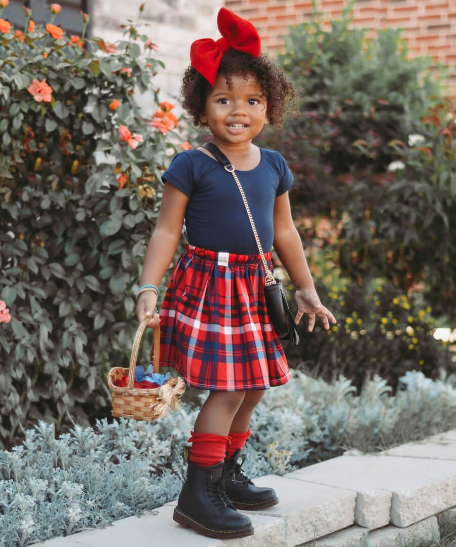 Ruffle Knee High in Red  - Doodlebug's Children's Boutique