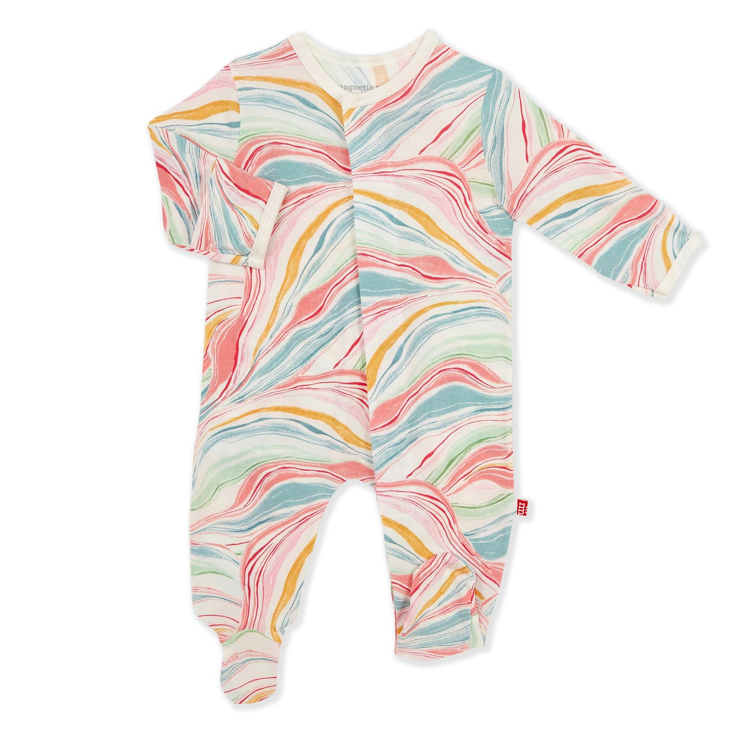 Twirls and Swirls Magnetic Modal Footie  - Doodlebug's Children's Boutique