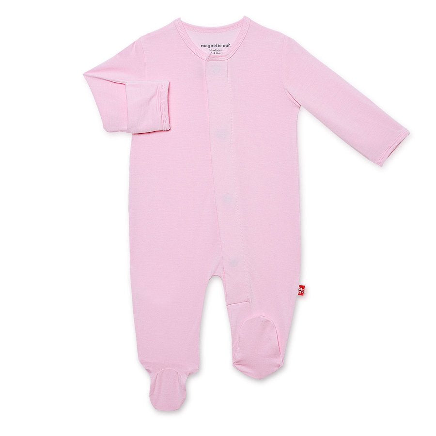 Cake My Day Pink Magnetic Modal Footie  - Doodlebug's Children's Boutique