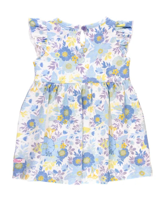 Flutter Knit Dress in Pristine Blooms  - Doodlebug's Children's Boutique