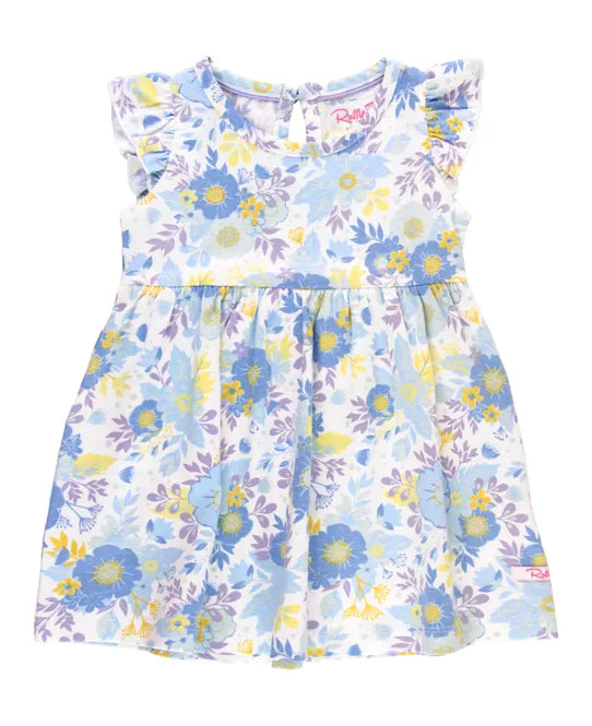Flutter Knit Dress in Pristine Blooms  - Doodlebug's Children's Boutique