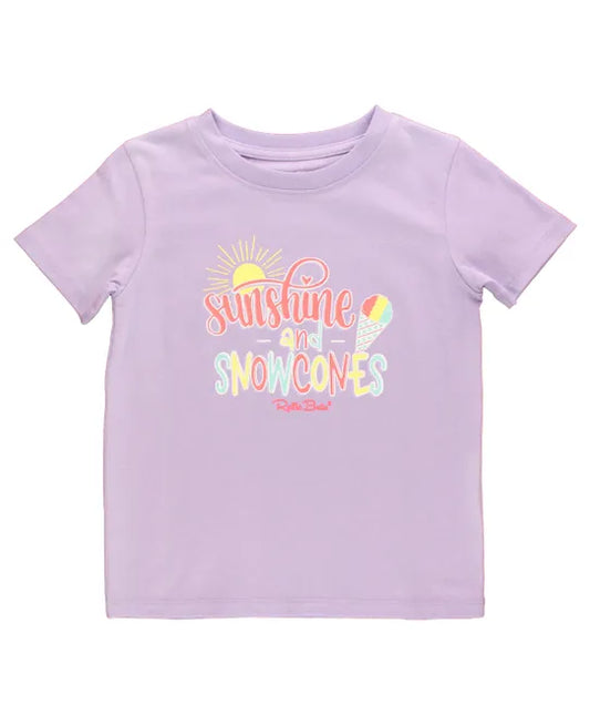 Girls' Short Sleeve Graphic Tee in Sunshine and Snowcones  - Doodlebug's Children's Boutique