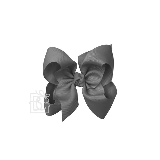 Huge Bow in Pewter  - Doodlebug's Children's Boutique