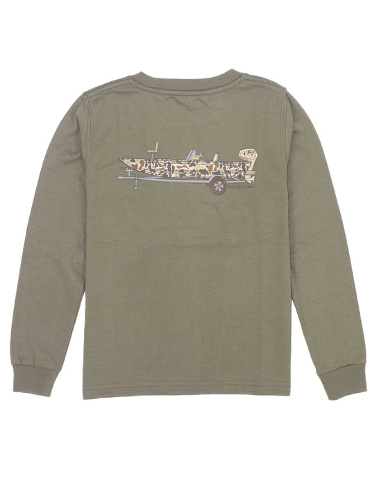 Camo Boat Long Sleeve Tee  - Doodlebug's Children's Boutique