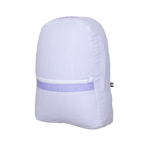 Lilac Seersucker Medium Backpack  - Doodlebug's Children's Boutique