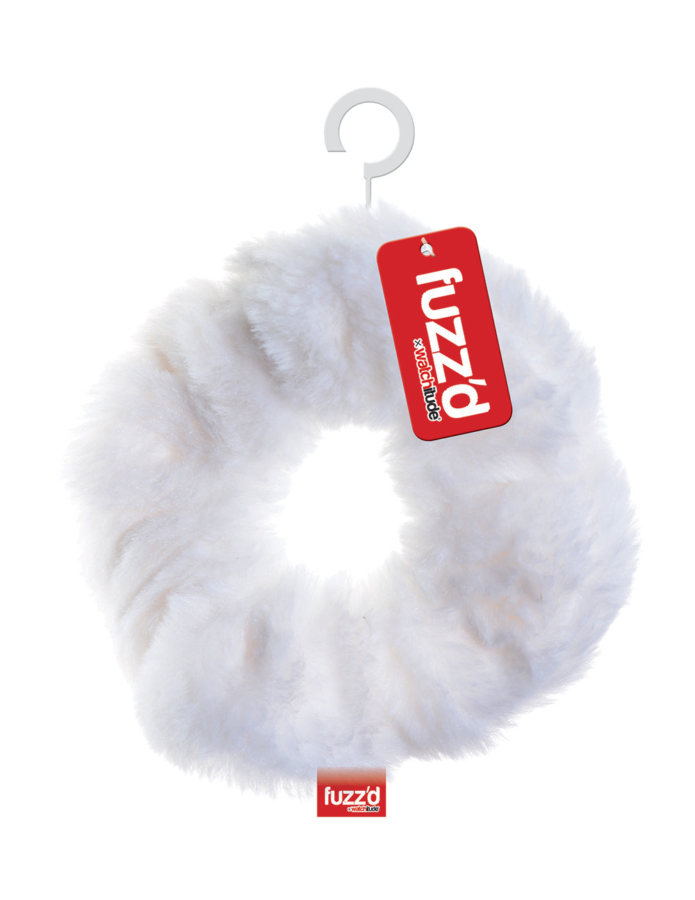 White Fuzzy Scrunchie  - Doodlebug's Children's Boutique