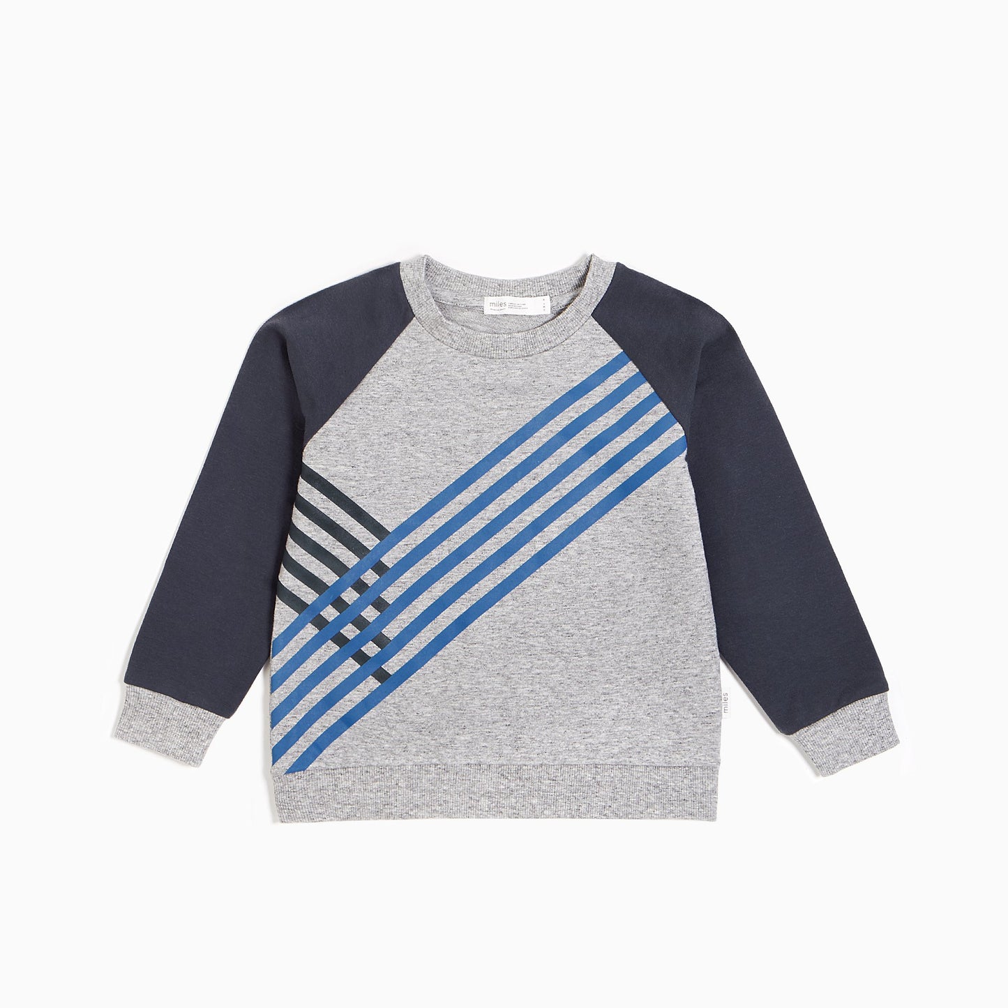 Heather Grey Track Sweater  - Doodlebug's Children's Boutique