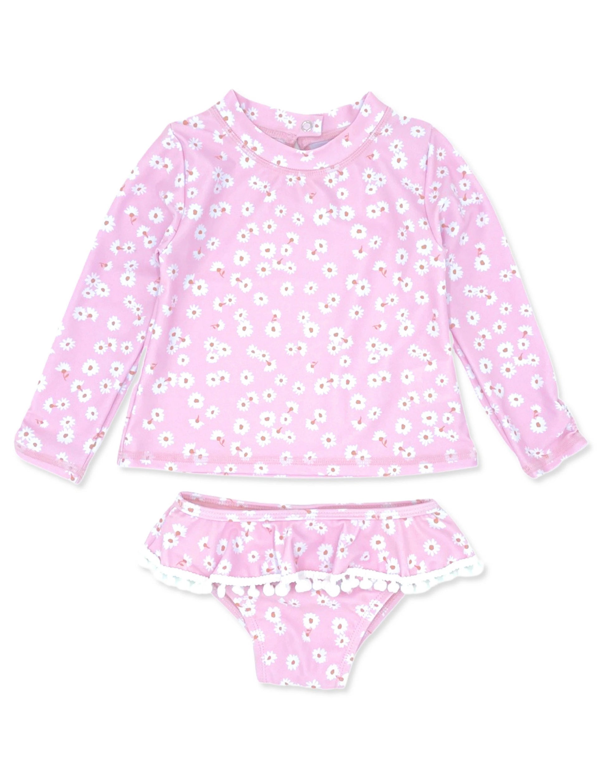Sandy Toes Long Sleeve Set in Daisy  - Doodlebug's Children's Boutique