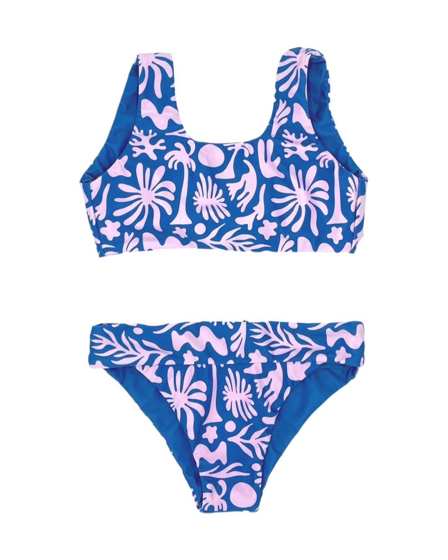 Island Hopper Reversible Bikini in Fairy Tale Pink  - Doodlebug's Children's Boutique