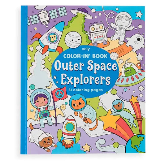 Outerspace Explorers Color-In Book  - Doodlebug's Children's Boutique