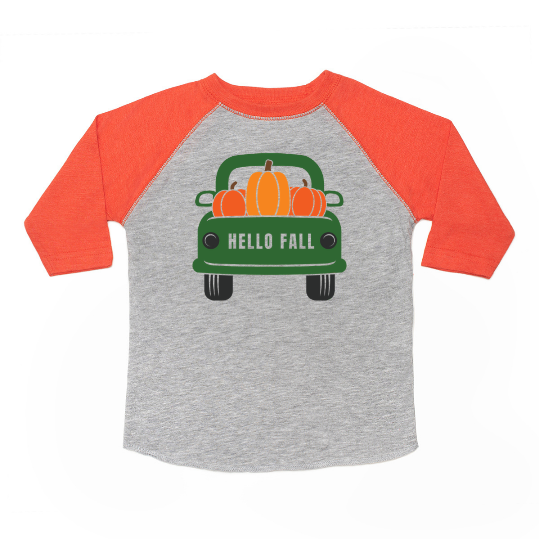 Hello Fall Pumpkin Truck Ragan  - Doodlebug's Children's Boutique