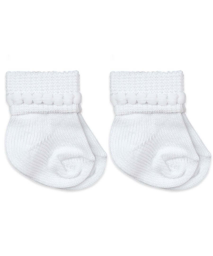 Baby Bubble Booties in White  - Doodlebug's Children's Boutique