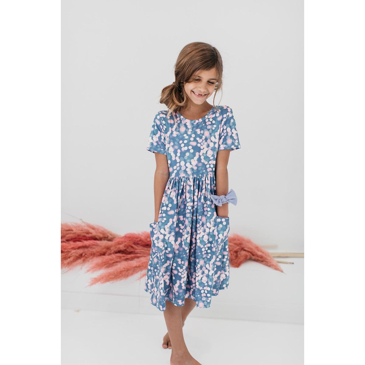 Shimmer and Shine Short Sleeve Pocket Dress  - Doodlebug's Children's Boutique