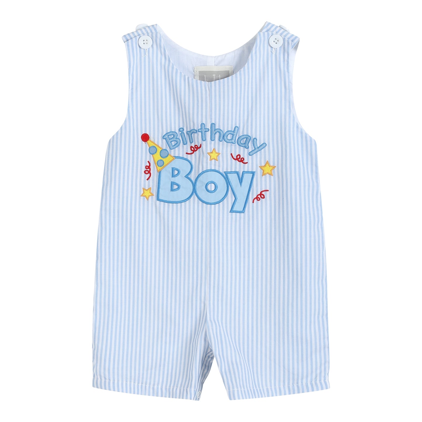 Birthday Boy Shortalls  - Doodlebug's Children's Boutique