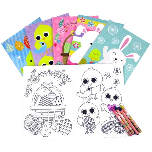 Easter Coloring Book with Crayons  - Doodlebug's Children's Boutique
