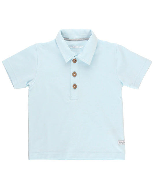 Light Blue Polo Shirt  - Doodlebug's Children's Boutique