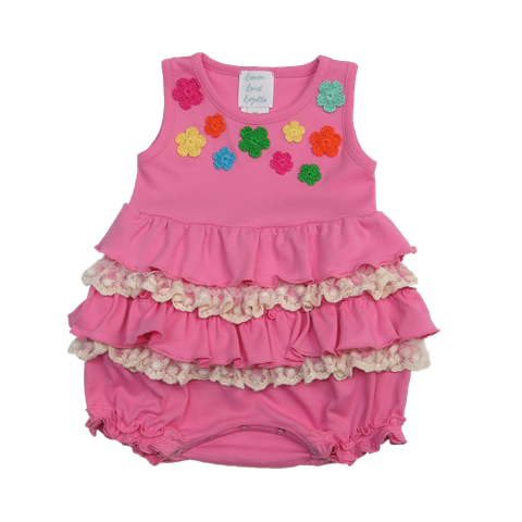 Sweet Bloom Bubble in Begonia Pink  - Doodlebug's Children's Boutique