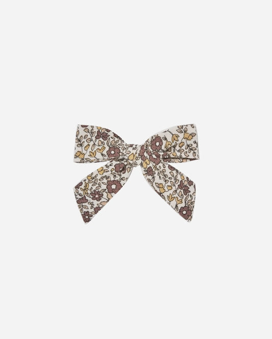 Girl Bow in Autumn Floral  - Doodlebug's Children's Boutique