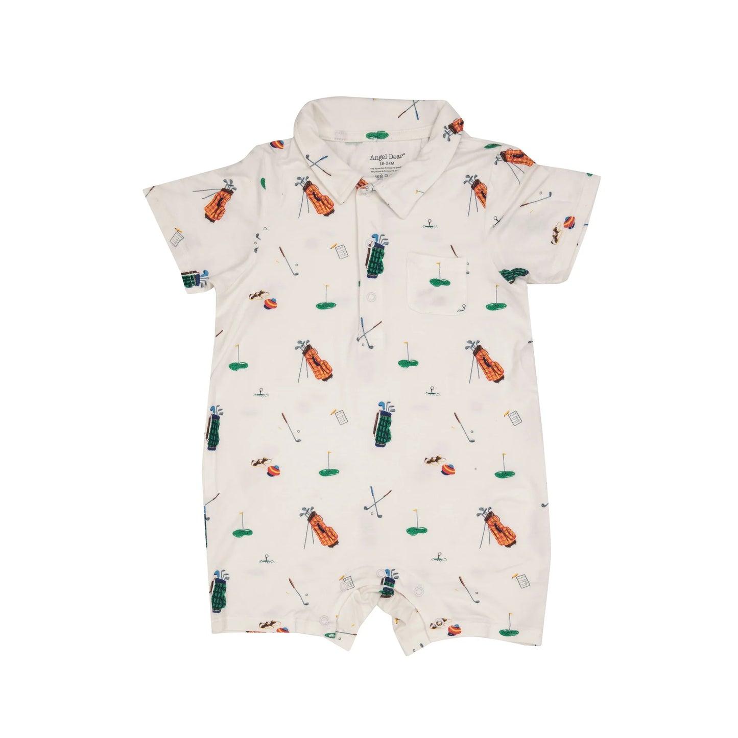 Polo Shortie in Golf  - Doodlebug's Children's Boutique