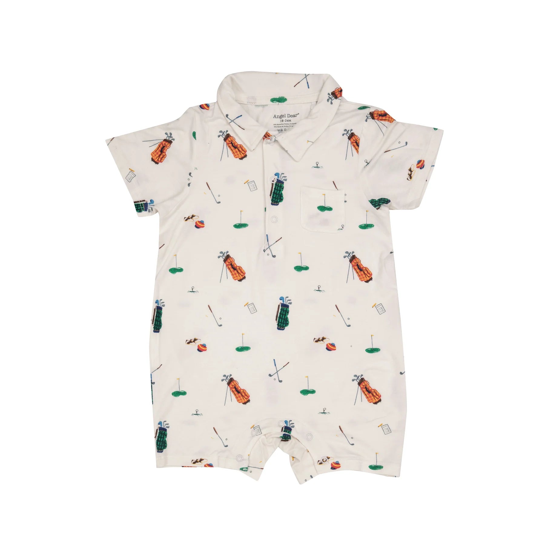 Polo Shortie in Golf  - Doodlebug's Children's Boutique