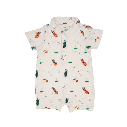Polo Shortie in Golf  - Doodlebug's Children's Boutique