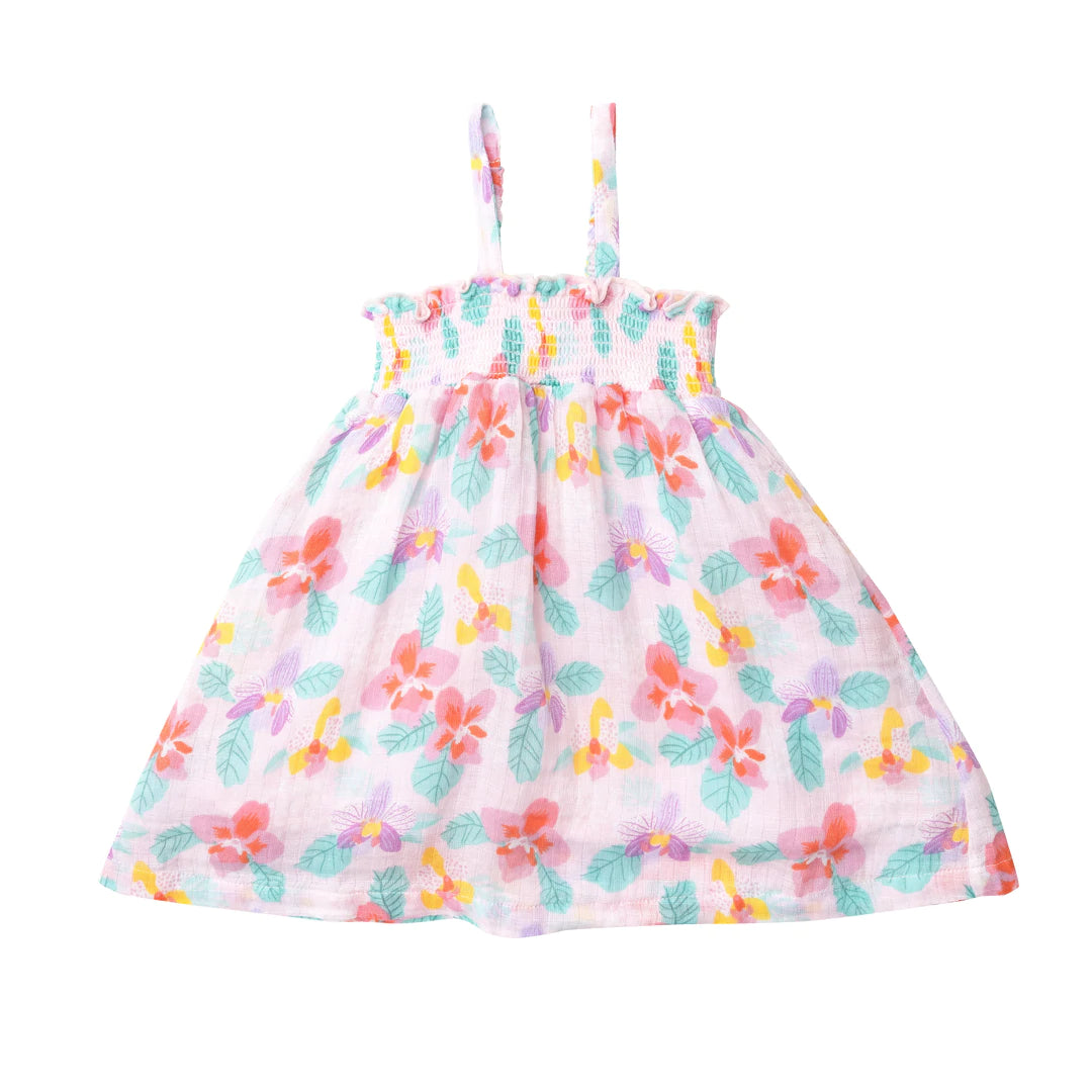 Smocked Tube Dress in Orchid  - Doodlebug's Children's Boutique
