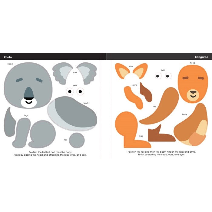 First Sticker Art Zoo Animals Book  - Doodlebug's Children's Boutique