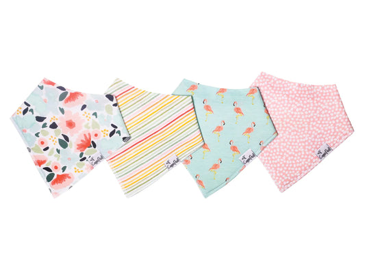 Leilani 4 Pack Bandana Bibs  - Doodlebug's Children's Boutique