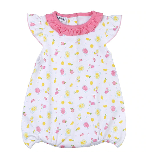 Fresh Lemonade Printed Flutters Bubble  - Doodlebug's Children's Boutique