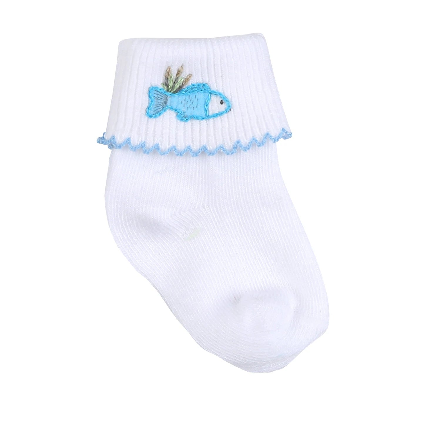 What a Catch Embroidered Socks  - Doodlebug's Children's Boutique
