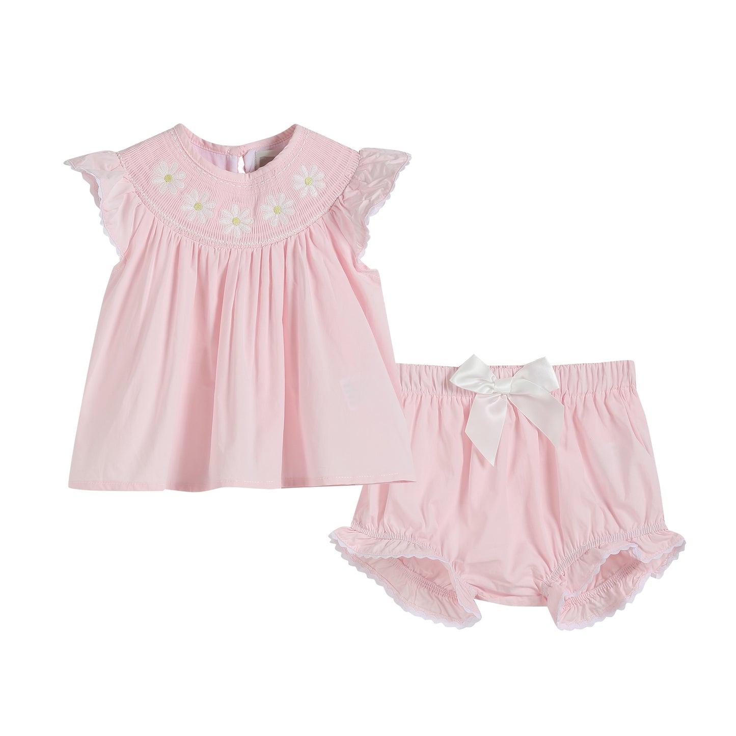 Daisy Smocked Top and Bloomer Set  - Doodlebug's Children's Boutique