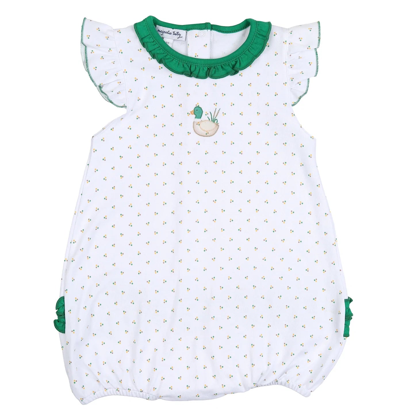 Marvelous Mallard Ruffle Girl Bubble  - Doodlebug's Children's Boutique