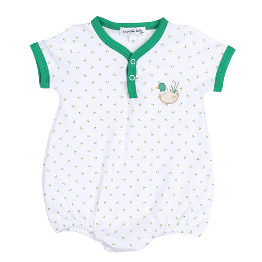 Marvelous Mallard Short Sleeve Boy Bubble  - Doodlebug's Children's Boutique