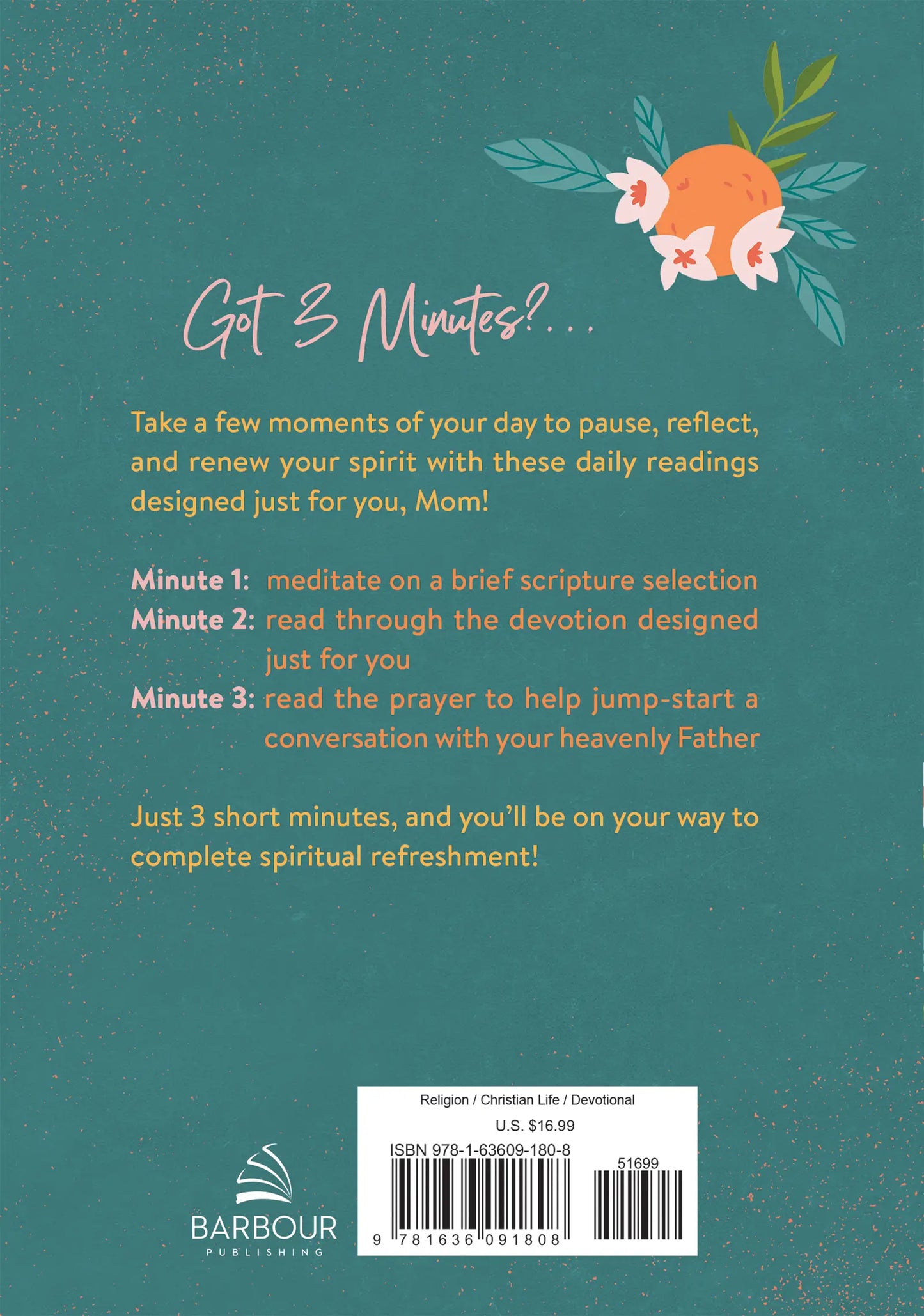 3-Minute Daily Devotions for Moms Book  - Doodlebug's Children's Boutique