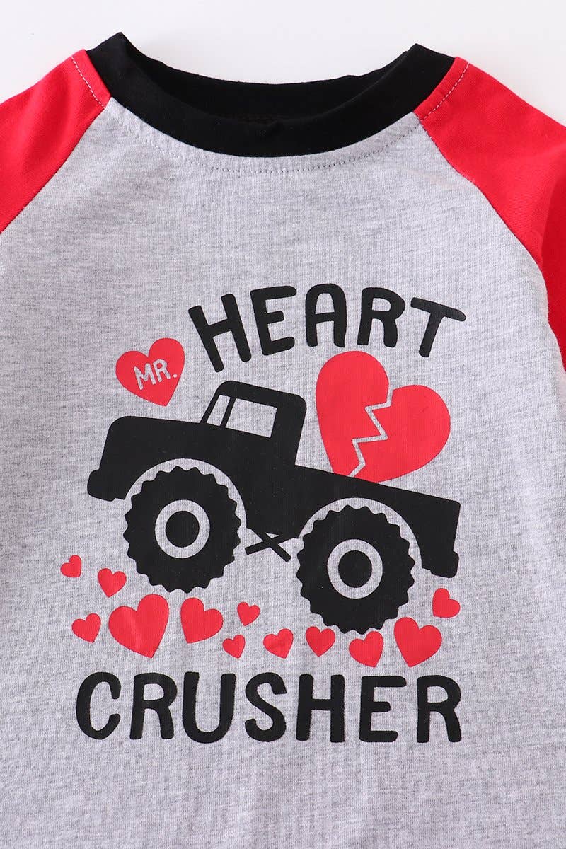 Mr. Heart Crusher Romper  - Doodlebug's Children's Boutique