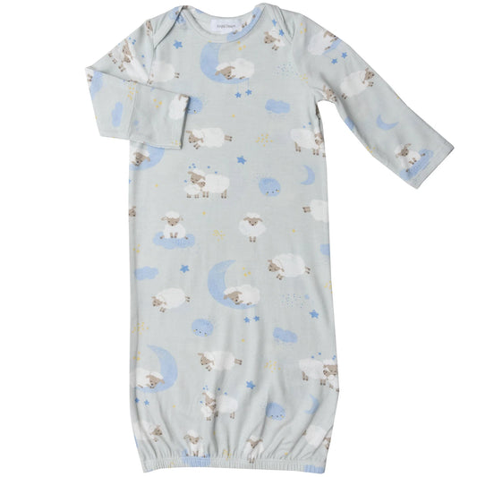Bamboo Gown in Classic Dreamy Sheep Blue  - Doodlebug's Children's Boutique