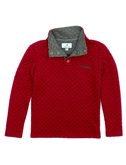 Club Pullover in Wine  - Doodlebug's Children's Boutique