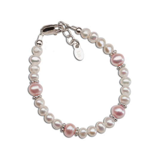 Blessed Baby Pink Pearl Bracelet  - Doodlebug's Children's Boutique